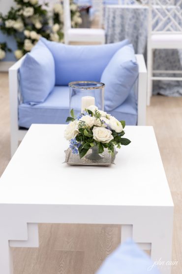 White Annie Coffee Table at Arlington Hall | Three Branches Floral | Alison Baker Events