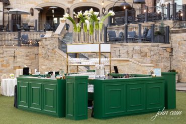Hamilton Bar Facades with Rectangular Bradley Shelf at Dallas Country Club | Allday Events