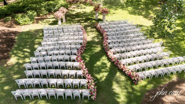 White Gracie Dining Chair with Blush Velvet Cushion at a private residence in Louisiana | The Colony House