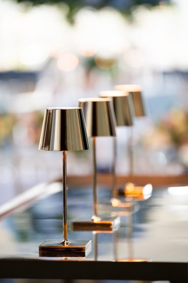 Gold Martini Lamp at Dallas Petroleum Club | Allday Events