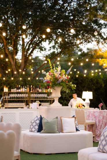 Kirstin Tete a tete with WHITE 006 pillow and GREEN 013 pillow at Hotel Drover | Honey and Co. Weddings