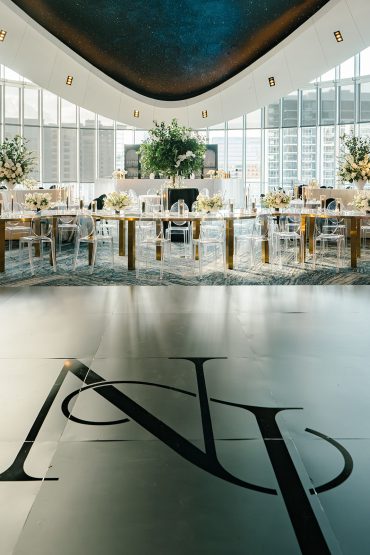 Bradley Dining Table- Serpentine at Dallas Petroleum Club | Karis Concepts